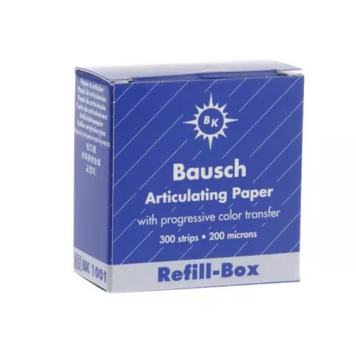 Папір артикуляційний Бауш (Bausch) BK01 синя 200 мкм 300 шт 778 фото