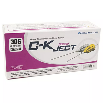 C-K JECT голки карпульні стоматологічні, європейський стандарт. C-K DENTAL 0.3*12мм 709 фото